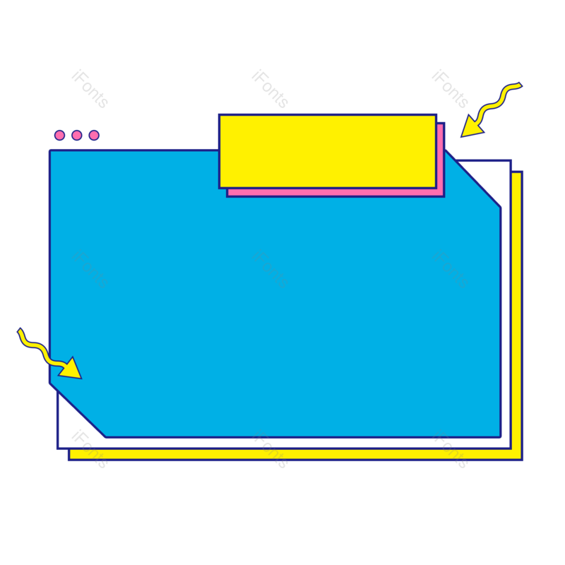 边框图片,箭头元素,卡通PNG,对话框免抠素材